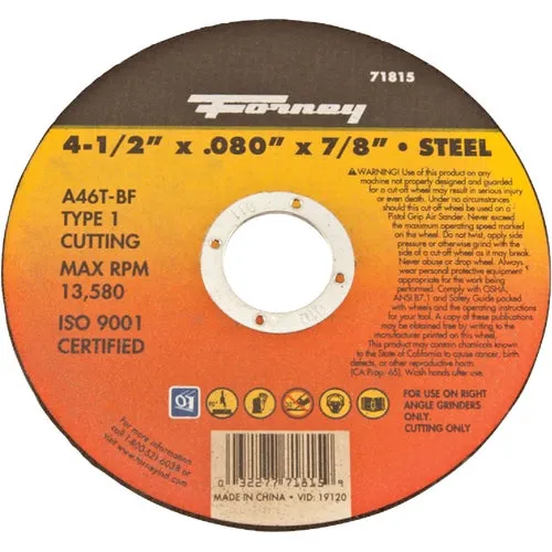 71815 Forney Type 1 Cut-Off Wheel