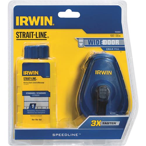 1932883 Irwin STRAIT-LINE Speed-Line Chalk Line Reel and Chalk
