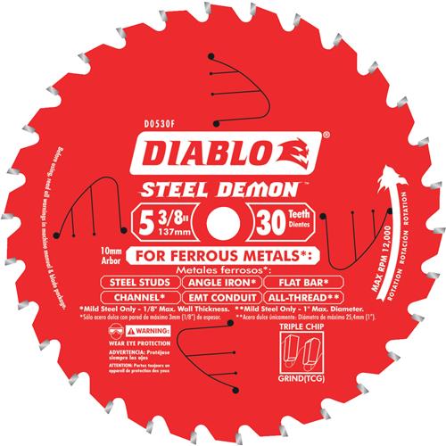 D053830FMX Diablo Steel Demon Circular Saw Blade