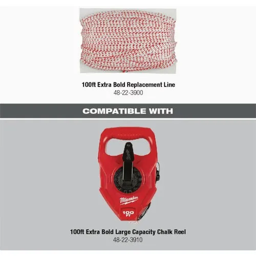 48-22-3900 Milwaukee 100 Ft. Braided Extra Bold Chalk Line