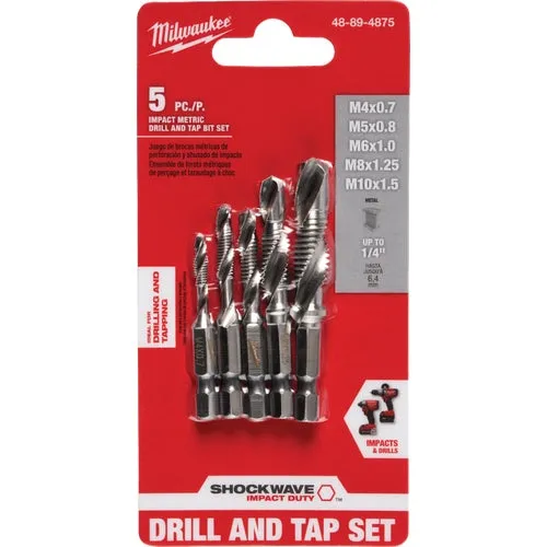 48-89-4875 Milwaukee Shockwave Metric Tap Drill Bit Set