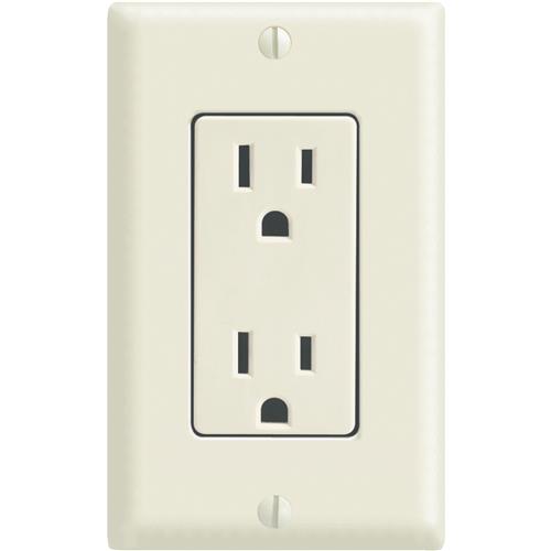 C26-05675-00T Leviton Decora Duplex Outlet With Wall Plate