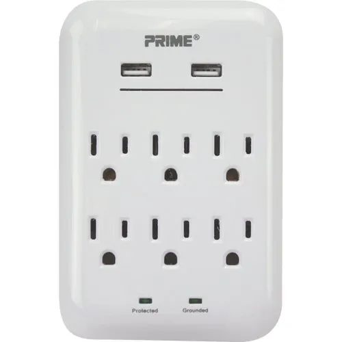PBUSB346S Prime Wire & Cable 6-Outlet USB Charger