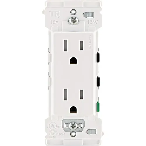 B02-E5325-0SW Leviton Decora Edge Duplex Outlet