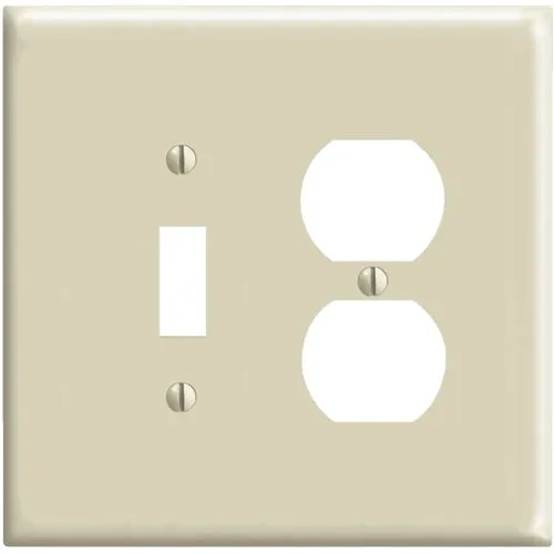 R51-0PJ18-00I Leviton Mid-Way Thermoplastic Nylon Combination Wall Plate