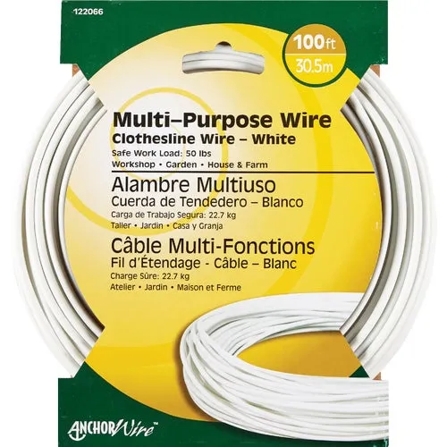 122066 Hillman Anchor Wire Plastic Coated Clothesline