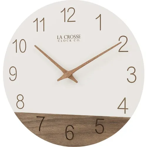 404-3630B La Crosse Clock Co. Sierra Wood Wall Clock