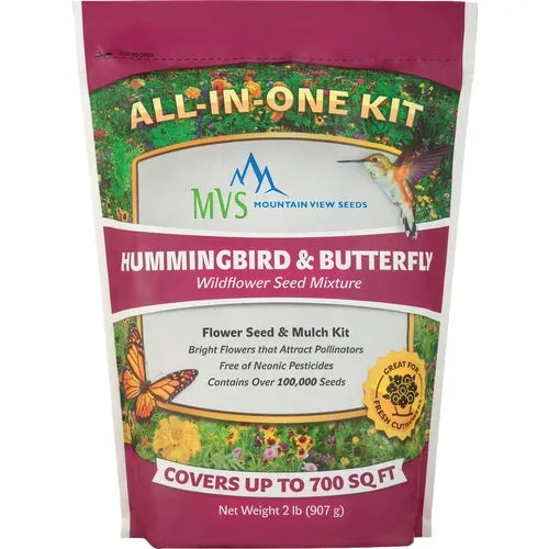 100569 Mountain View Seeds Hummingbird & Butterfly Wildflower Seed Mix